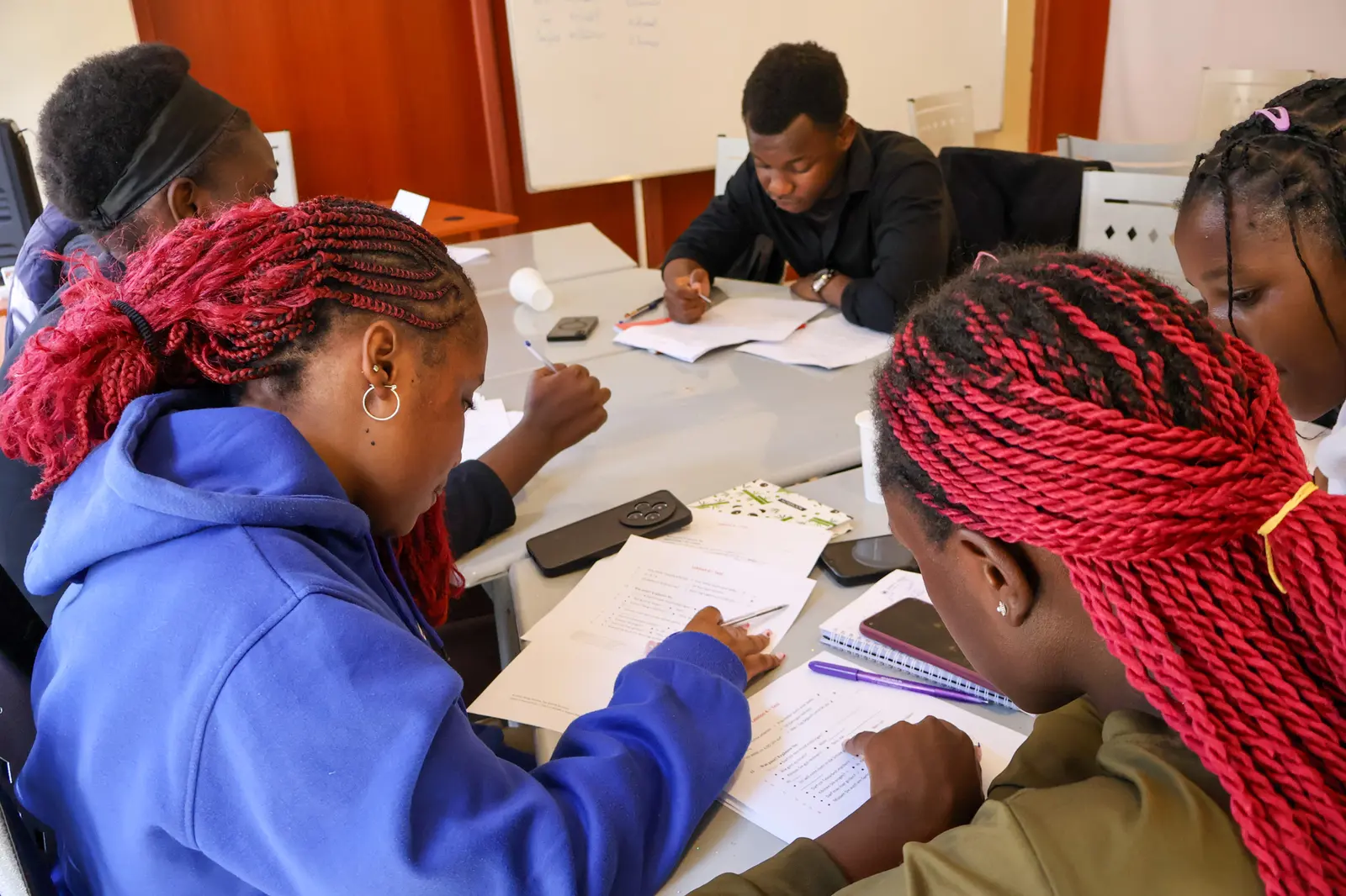 Students in a German classroom in Nairobi