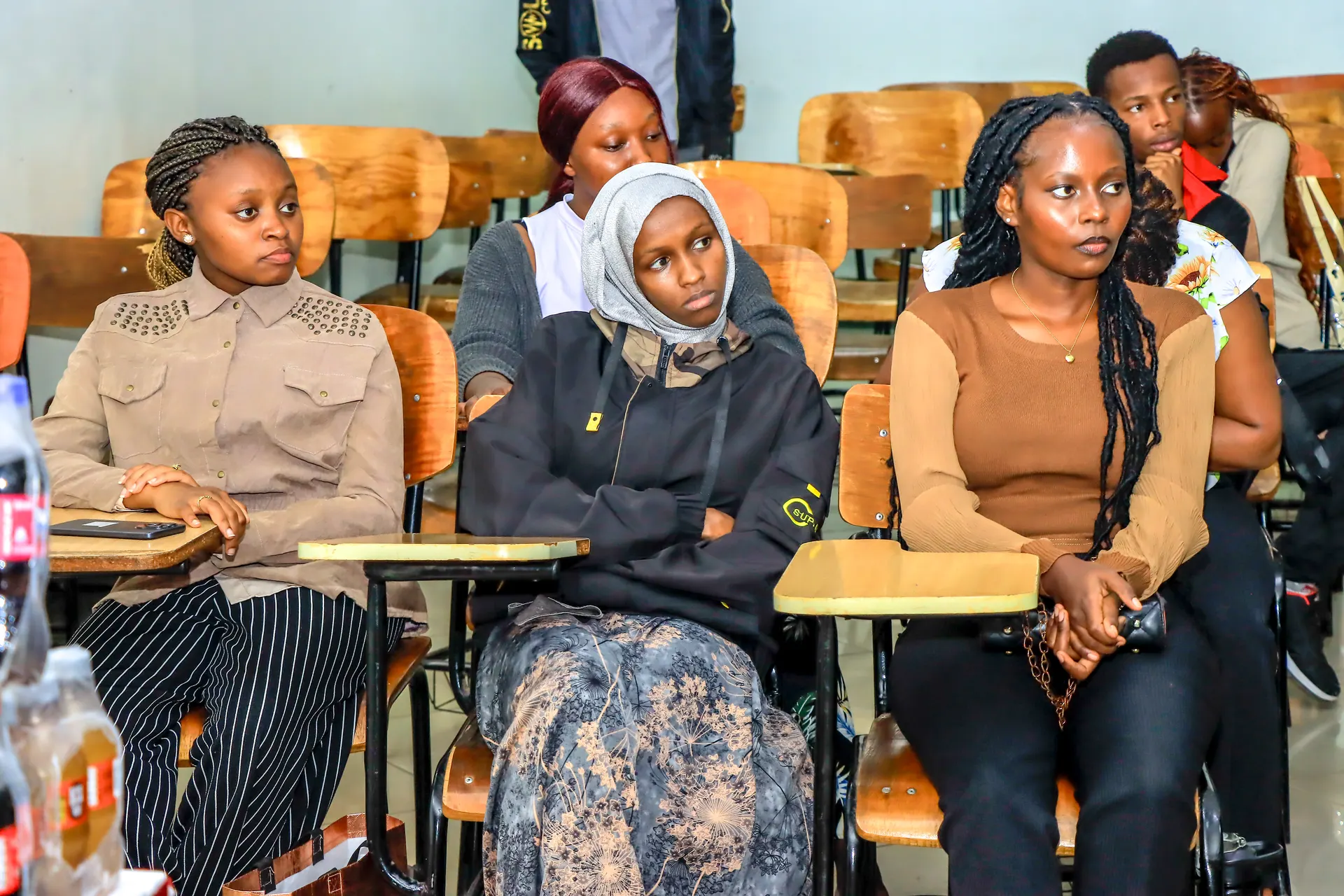 Kenyan nursing students and practising nurses at a Teamgeist International information session on working in Germany.