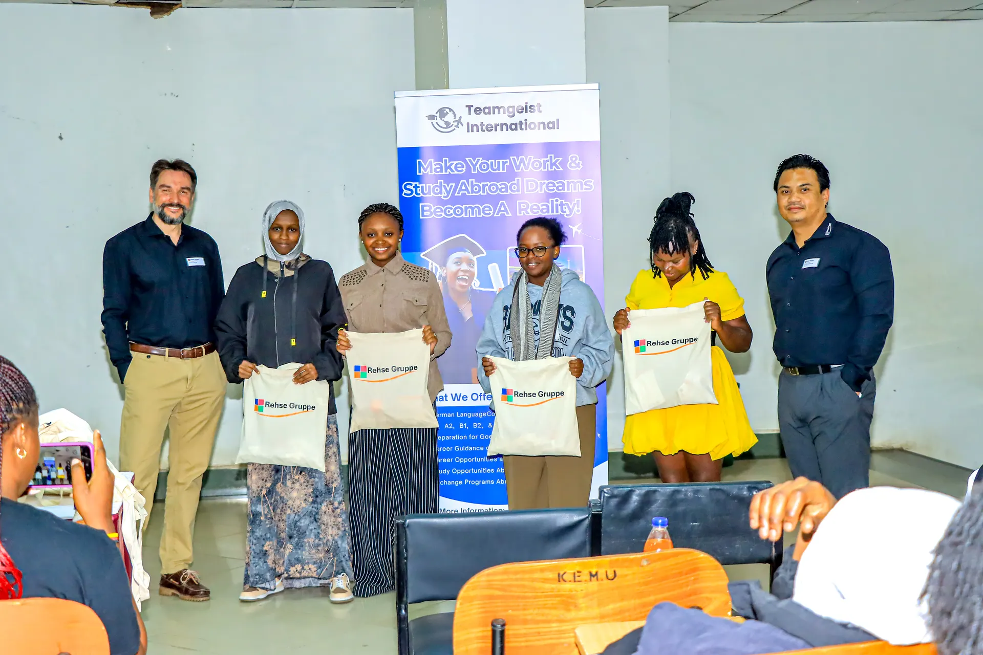 Kenyan nurses and Teamgeist International staff after an information session on the Germany nurse pathway.