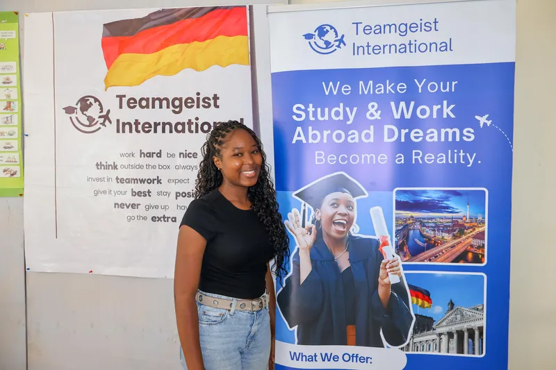 Students at Teamgeist International, a German language school in Nairobi CBD